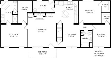 Walnut Creek Modular Home Floor Plan